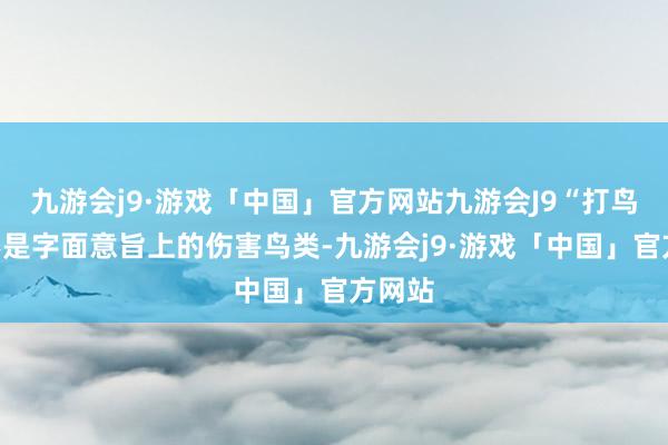 九游会j9·游戏「中国」官方网站九游会J9“打鸟”毫不是字面意旨上的伤害鸟类-九游会j9·游戏「中国」官方网站